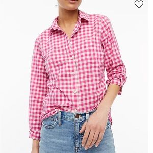 J Crew lightweight gingham button up